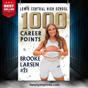 1000 POINT Celebration Basketball Banner 
