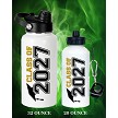 Personalized Class of 2027 32 Ounce / 20 Ounce Water Bottles 