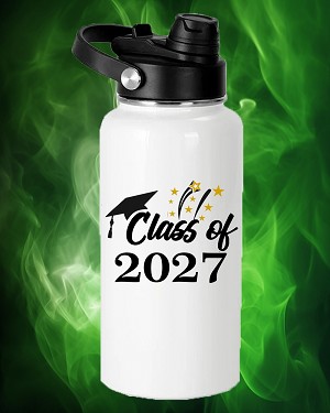 Class of 2027 Fireworks 32 Ounce Water Bottle 