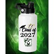 Class of 2027 Fireworks 32 Ounce Water Bottle With Logo 